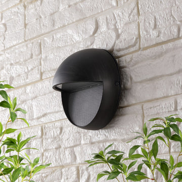 Orbe 6.25" Outdoor Metal/Glass Integrated LED Wall Sconce